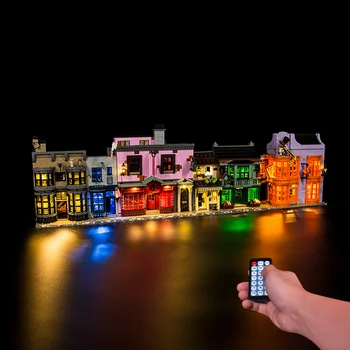 

8CH Remote Control LED Lighting Kit for Diagon Alley 75978 (LED Included Only, No Kit) - Sound and Light Version(Custom Music)