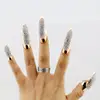 5 Pcs Rings 3 Sizes False Nail Claws Paw Finger Circles for Holiday Punk False Nail Jewelry Crystal Rhinestones Finger Rings ► Photo 2/6