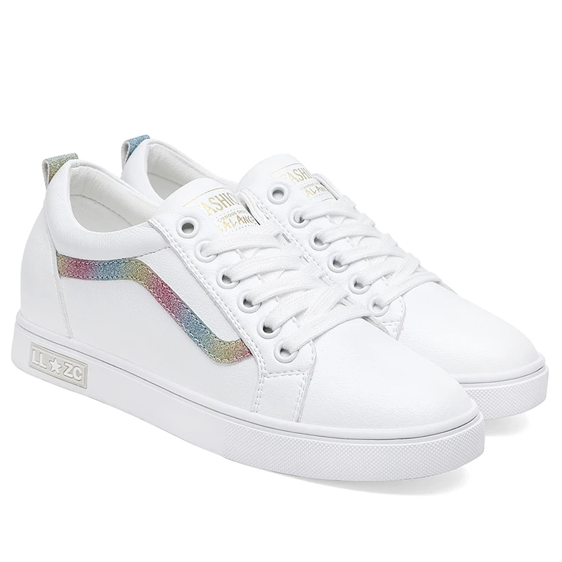Women's Vulcanize Sneakers Shoes New Autumn Spring White Leather Shoes Female Summer Girl Shoes Woman Casual Shoes EA0012