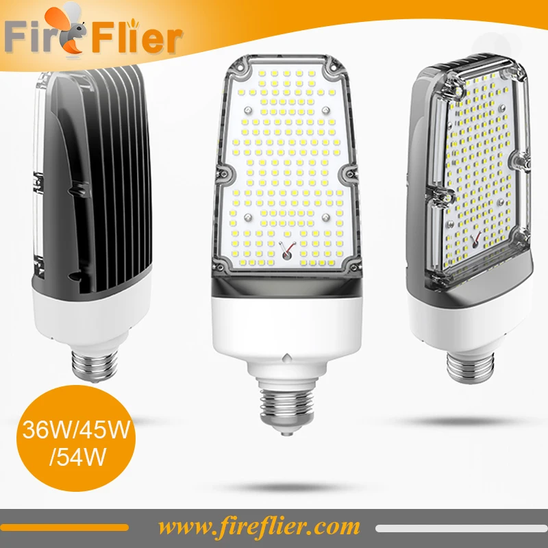 6pcs e26 e27 waterdichte led straat lamp 36w 45w 54w corn bulb lamp e39 e40 yard licht outdoor tuin retrofit ip65 3000k 6000k