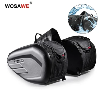 

GHOST RACING 58L Motorcycle Saddlebag Motorbike Expandable Riding Luggage Knight Helmet Side Bag Travel Bags Rain Cover Suitcase