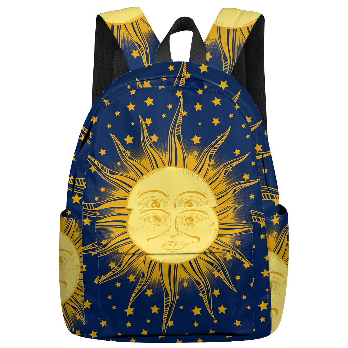 

Hippie Sun Around The Stars Internal Frame Backpacks Bottle Side Pockets Computer Backpack Notebook Backpack Wear Resistance