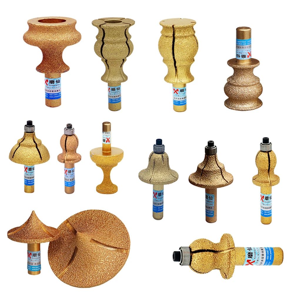 MX Brazing Diamond Bottom Knife Cobblestone Grinding Ceramic Marble Stone Used For Hand Drill Engraving Machine Milling Cutter |