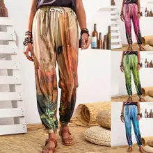 

Trousers Popular Graffiti Printing Elastic Waist Pants Soft Summer Trousers Printed for Sports