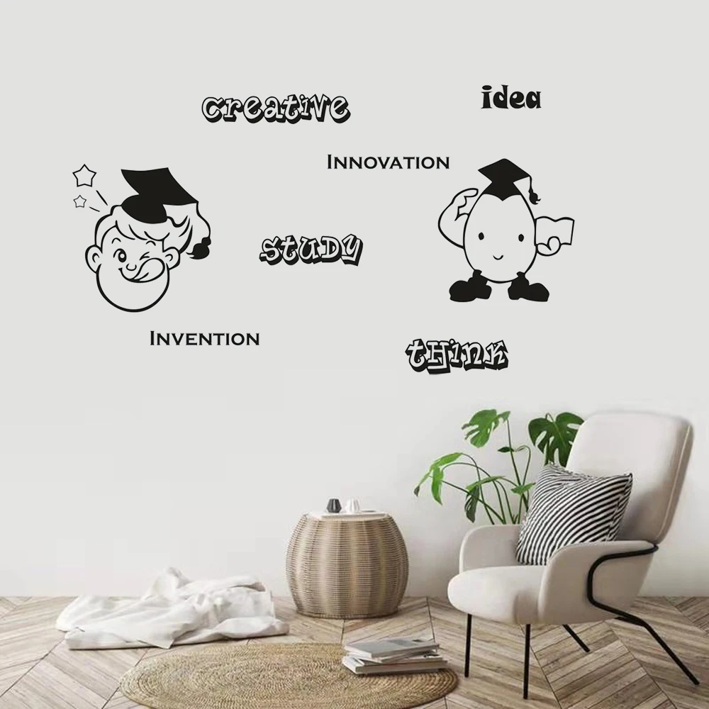 

PVC Vinyl Creative Study Wall Sticker Motivational Words Study Studies Sticker Institute DIY Vinyl Decal