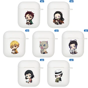 

Demon Slayer : Kimetsu No Yaiba Anime Pattern For Apple Airpods Case Bluetooth Earphone Protective Cover Silicone Headphone Case