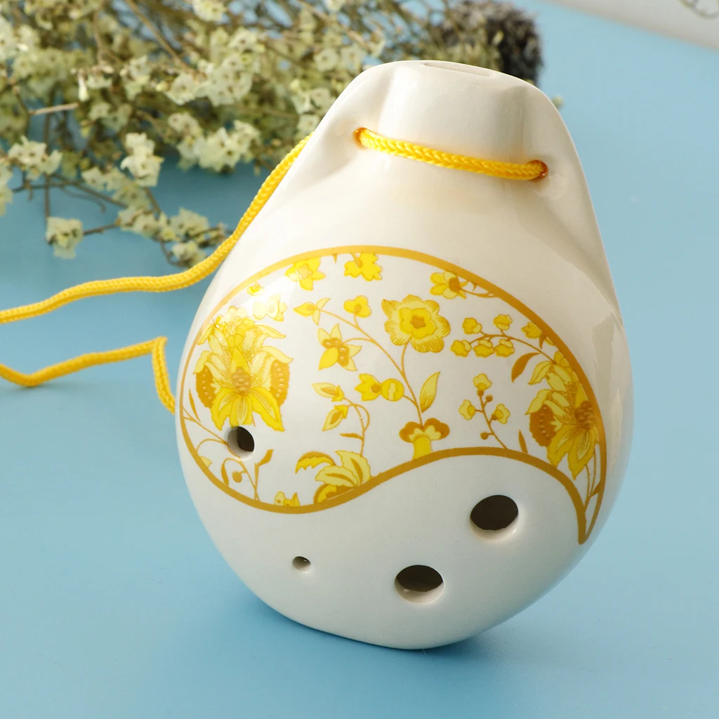 6 Holes Alto Glaze Ceramic Ocarina Decoration Ornament Craft Collectable