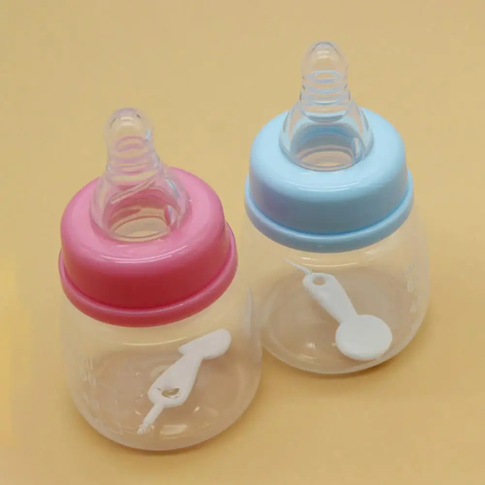 

1Pcs Mini PP baby bottle Infant Newborn 60ml Feeding Nursing Nipple Bottle Juice Drinking Container