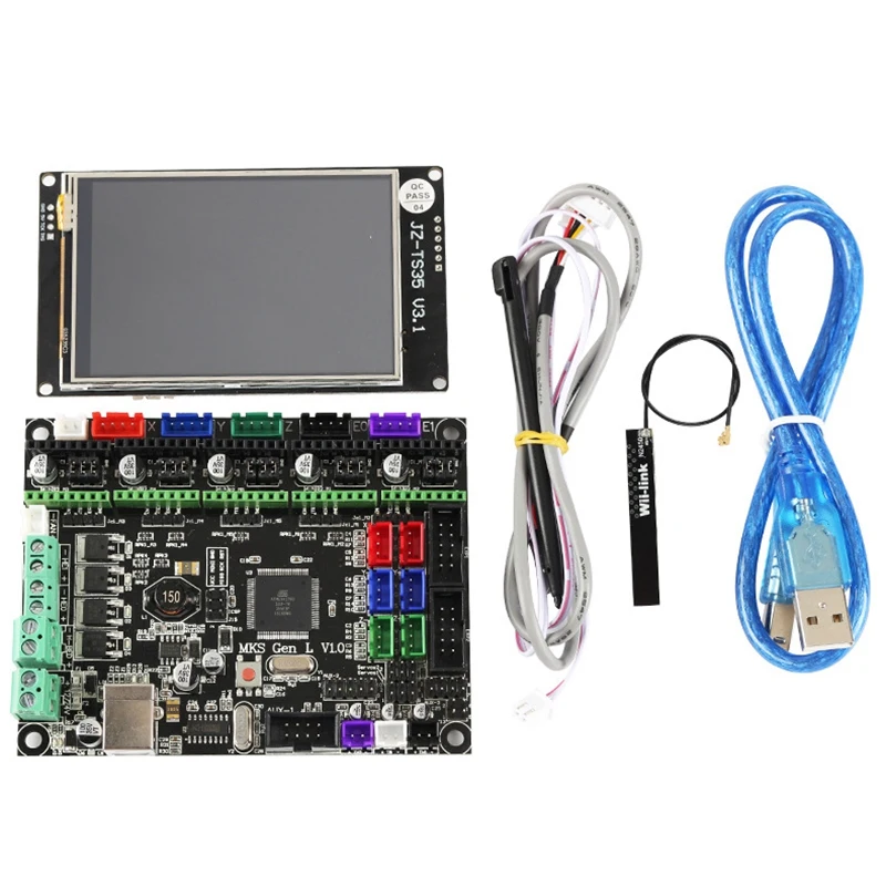 ^Cheap 3D Printer Motherboard Kit Mks Gen L+3.5 Inch Full Color Wifi Screen Power Failure Continued To Play 9 Languages ^Cheap 3D Printer Motherboard Kit Mks Gen L+3.5 Inch Full Color Wifi Screen Power Failure Continued To Play 9 Languages