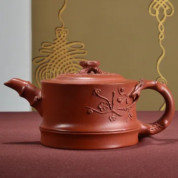 

In Purple Yixing Imitate Old Kettle Old Dark-red Enameled Pottery Teapot Taiwan Backflow One Factory The Cultural Revolution