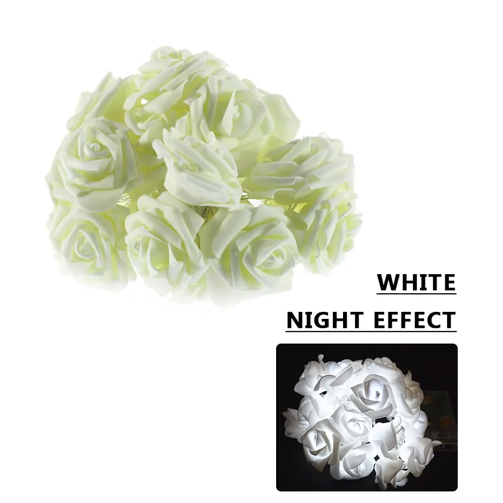 Rose Led 2 Meter Home& Garden Wedding Romantic Lighting Chains 20LED with Battery Curtains String Lights Outdoor Party Light