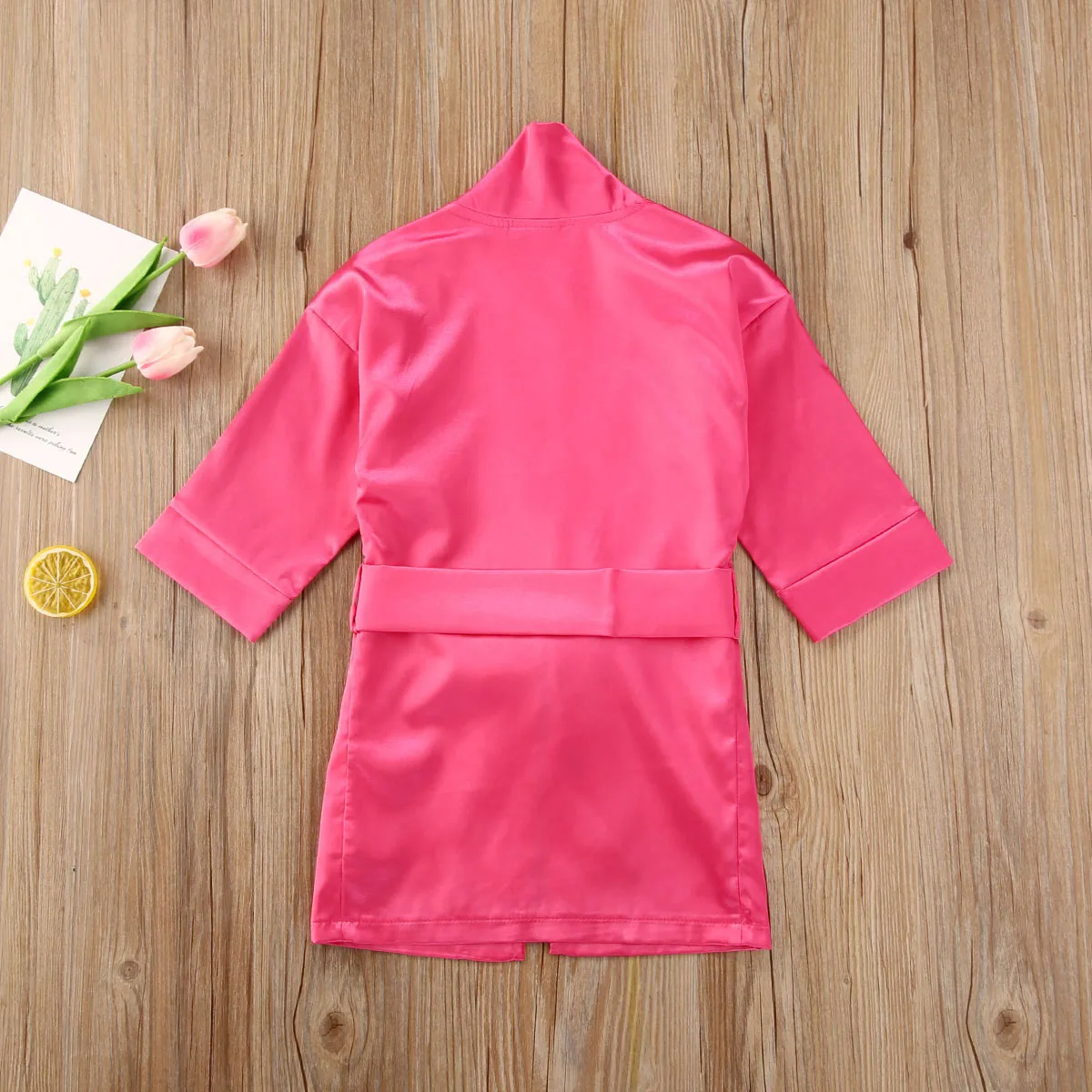 1-6Y Kids Baby Girls Silk Satin Pajamas Sleepwear Bathrobe Long Sleeve Solid Children Pyjamas Nightwear Summer Autumn kids pajamas set flannel pajamas child bathrobe kids robe