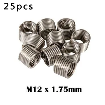 

25 Pieces Helicoil Type Thread Inserts M5 M6 M8 M10 M12 Fittings For Car Auto Garage Repair Nuts & Bolts