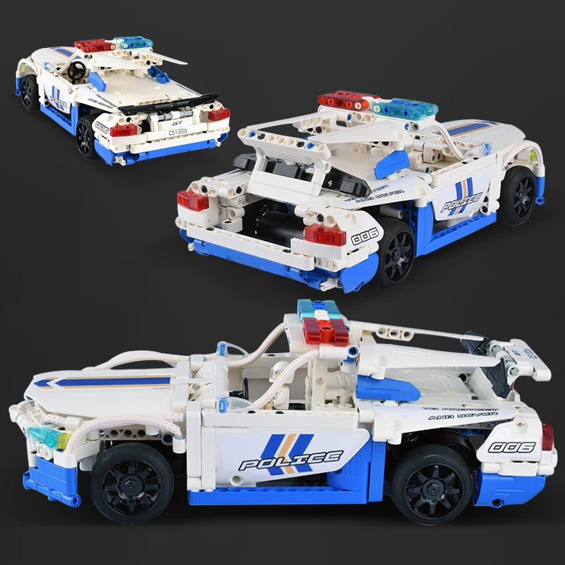 

Building Blocks Remote Control Car Boy Assembling Puzzle Machinery Spelling Into The Sports Car Charging Children's Toys