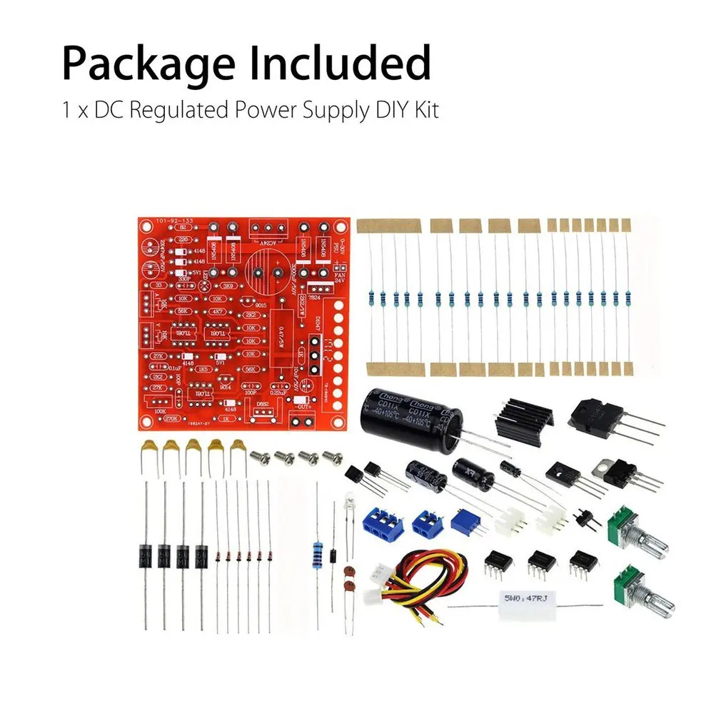 0-30 в 2mA-3A Регулируемый DC Регулируемый источник питания DIY Kit короткого замыкания тока ограничения защиты сварочный комплект