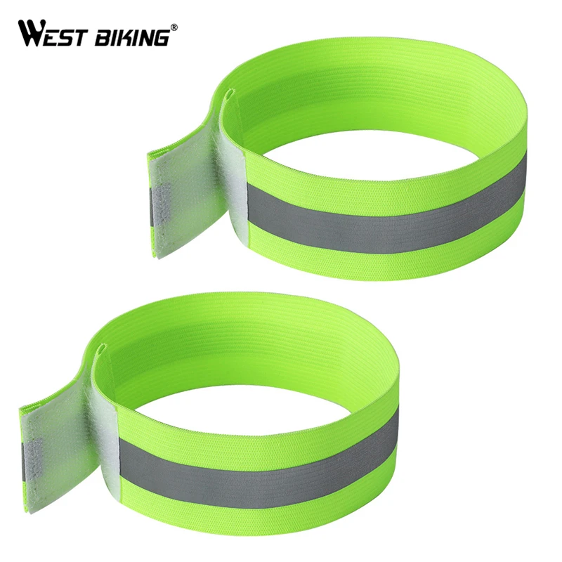 2pcs Reflective Strips Running Warning Cycling Bike Safety Night Bicycle Fishing Bind Pants Hand Leg Strap Wrist Tape |