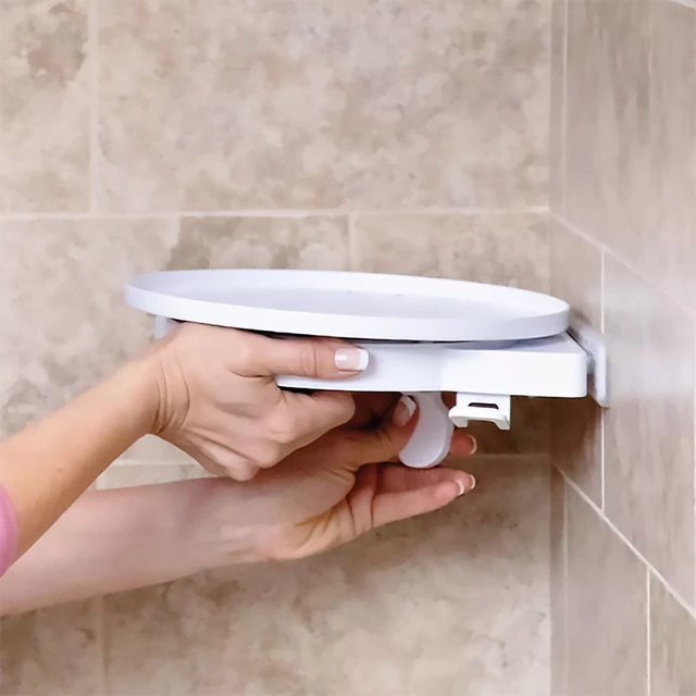 Bathroom 360 Degree Rotating Triangle Shelf – Jwaana