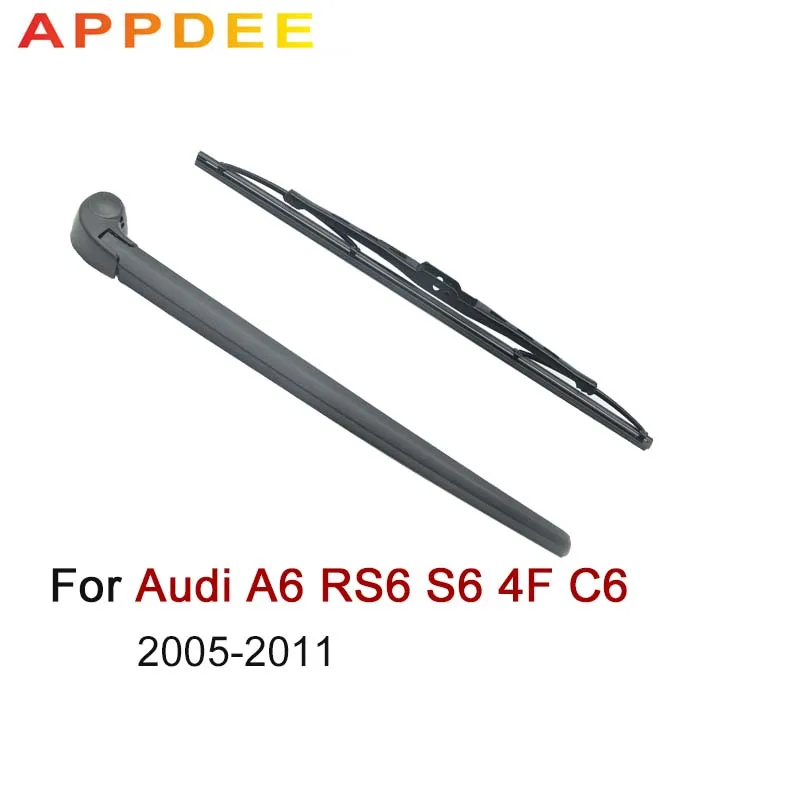 APPDEE Wiper 14" Rear Wiper Blade& Arm Set Kit For Audi A6 RS6 S6 4F C6 2005 2006 2007 2008 2009 2010 11 Windshield Windscreen