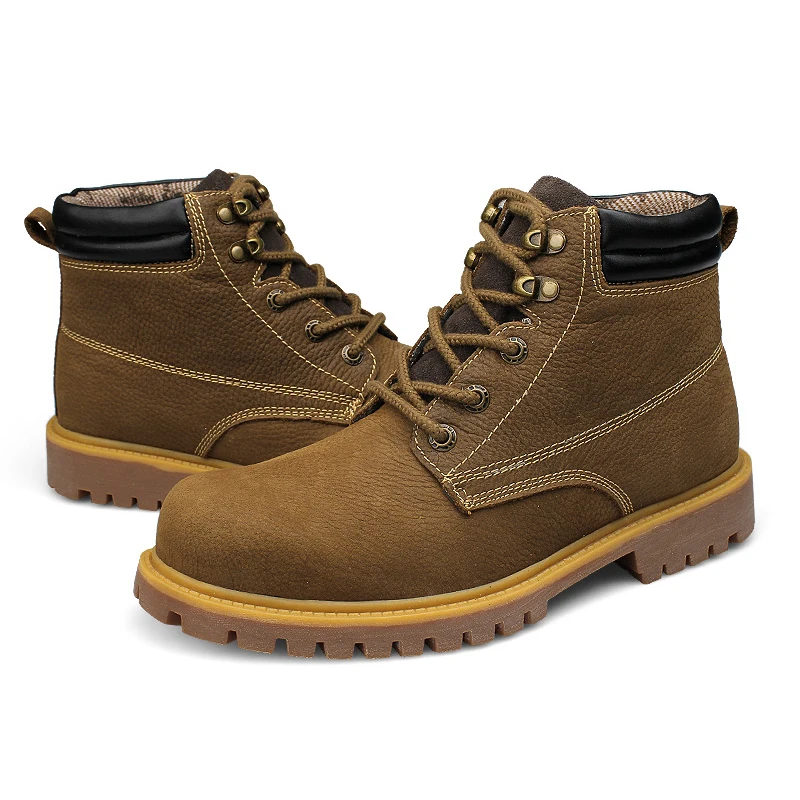 Dr Martins/зимние мужские ботинки из натуральной кожи; Dottor botas hombre Cuero Invierno Botines; мужские ботинки; botas Erkek Buty Zimowe