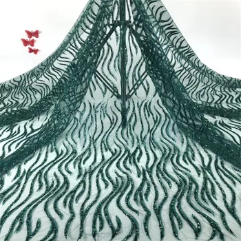 

Madison 3d French Lace Fabric High Quality Handamde Beads Embroidery African Lace Fabric For Nigerian Bridal Beads Lace