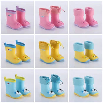 Kids Shoes RainBoots Classic Kids Shoes PVC Rubber Cartoon Shoes Water Shoes Waterproof Rain Boots for Children Euro Size 24~31