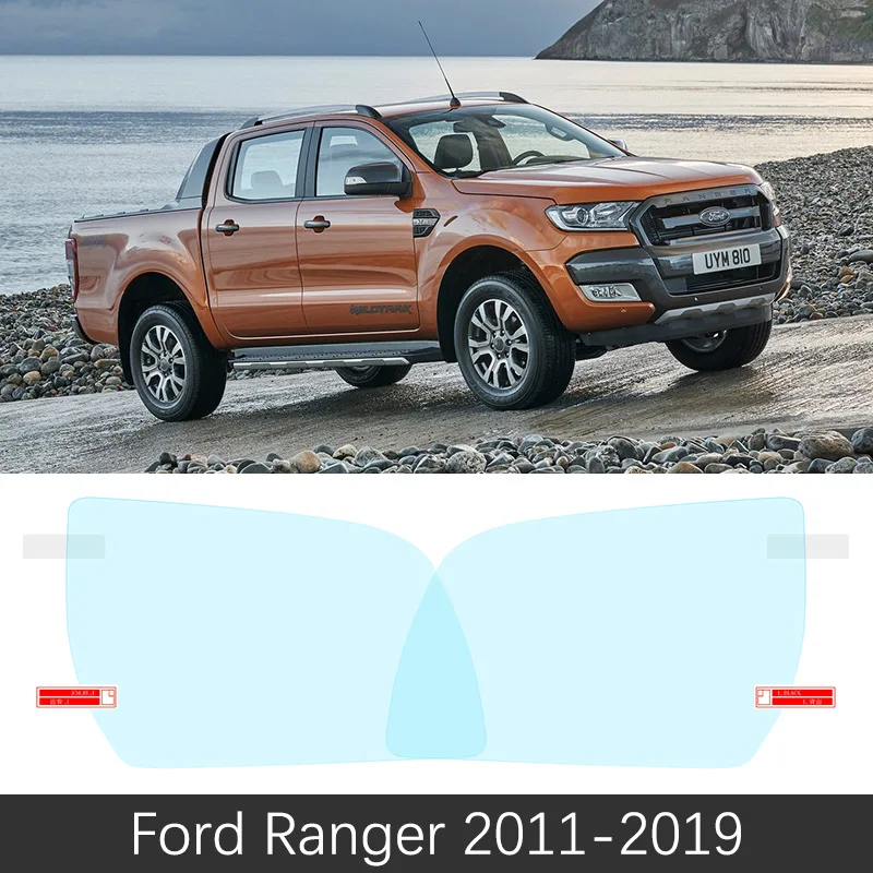 Для Ford Ranger T6 2011~ полное покрытие зеркало заднего вида противотуманная непромокаемая противотуманная пленка аксессуары 2012 - Название цвета: Ranger 2011-2019