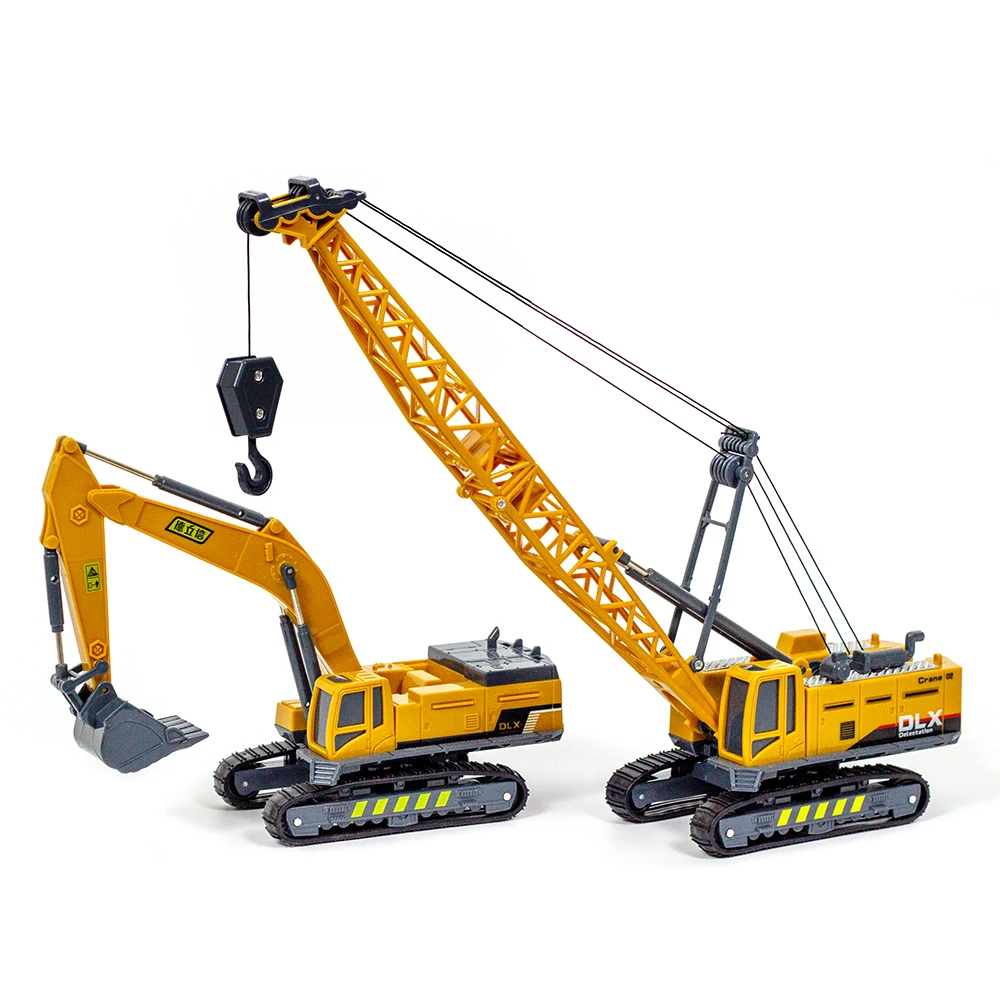 Construction Trucks Crane Excavator Toy 1:55 Diecast Engineering Vehicle Tractor Digger Children Car Model for Boys Gift Construction Trucks Crane Excavator Toy 1:55 Diecast Engineering Vehicle Tractor Digger Children Car Model for Boys Gift