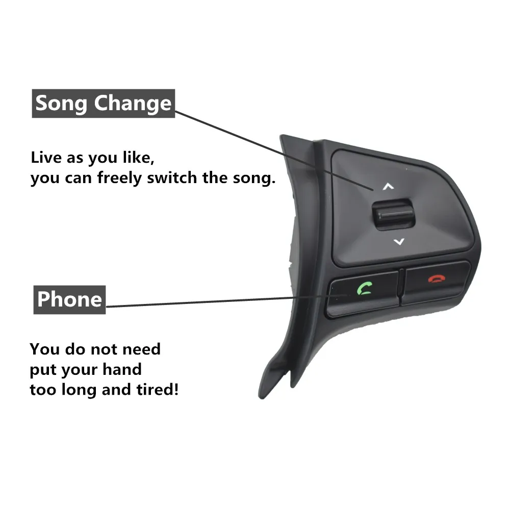 New Car Steering Wheel Control Button For KIA K2 RIO 2011-2014 Audio Bluetooth Phone Volume Switch Replace Auto Parts New Car Steering Wheel Control Button For KIA K2 RIO 2011-2014 Audio Bluetooth Phone Volume Switch Replace Auto Parts