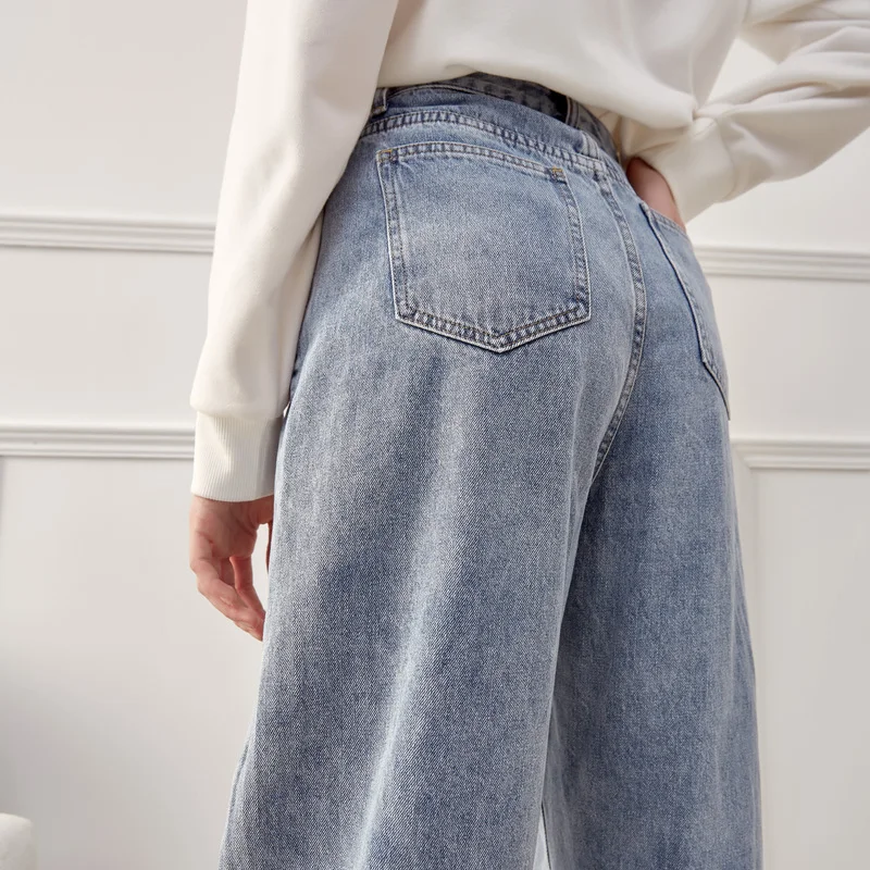 Metersbonwe Loose Jeans For Women Wide-leg Jeans Spring New Chic Denim Pants High Quality Streetwear Casual Loose Jeans