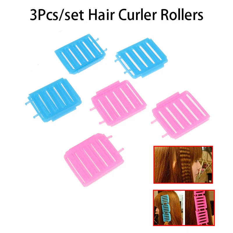 3Pcs/Pack Hair Volume Hairpin Hairdressing Styling Curler Rollers Wave Perm Rod Salon Hair Styling Tool