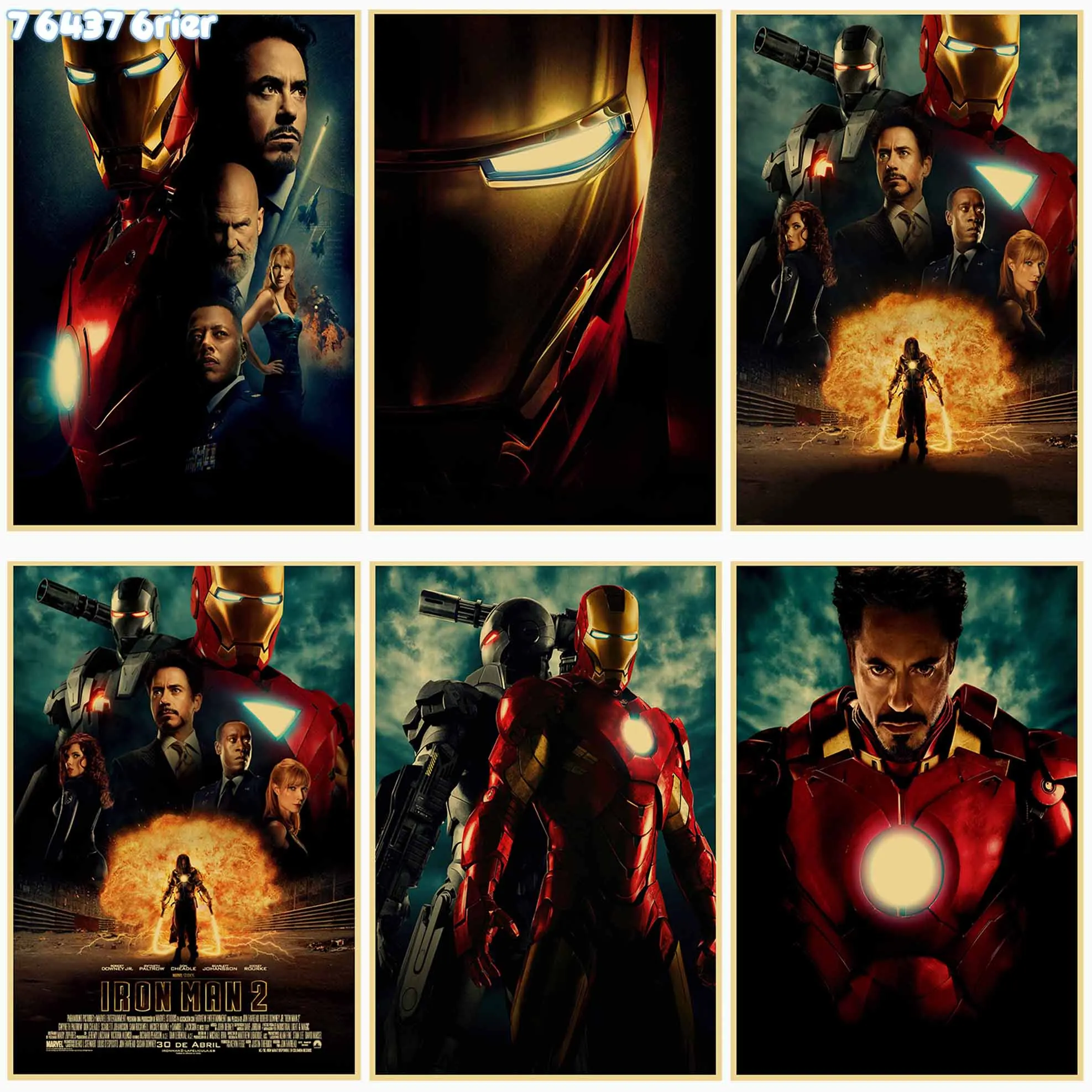 Iron Man Inspired Character Poster Prints Art & Collectibles Music & Movie Posters