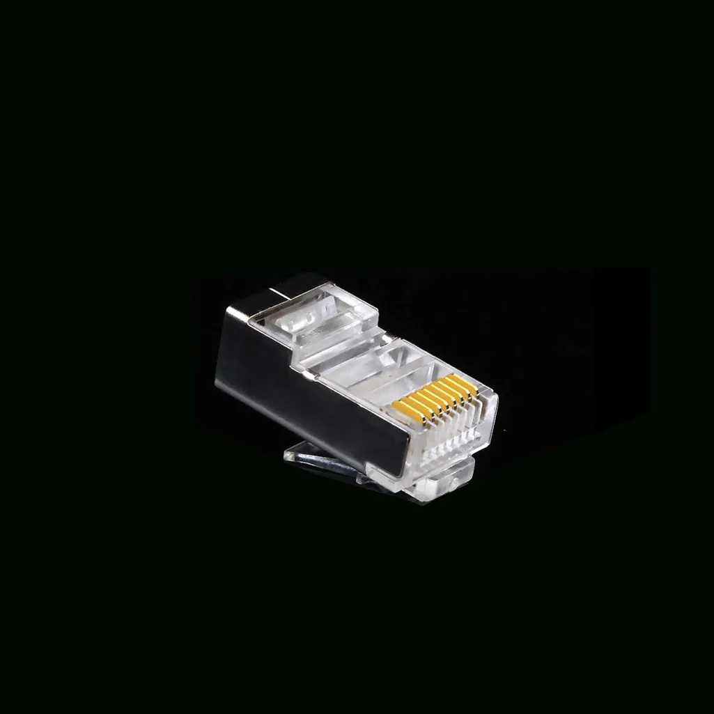 100 шт. Rj45 разъем Cat6 сетевой разъем 8P8C модуль штекер Cat6 rj45 Lan кабель штекер легко пройти через подходит для Cat6 jack