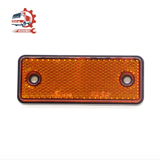 RapTruck-Autocollant rectangulaire orange pour remorque de voiture,  réflecteur de moto, bande de coulée, 15cm x 5cm, 2 pièces - AliExpress