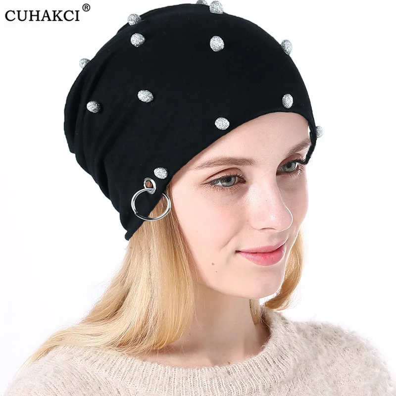 CUHAKCI, Кепка в стиле хип-хоп, женская, Skullies, новинка, модная, с заклепками, обруч, теплая, зимняя, Skullies, мужская шапка, осенние шапки для взрослых, модные шапочки