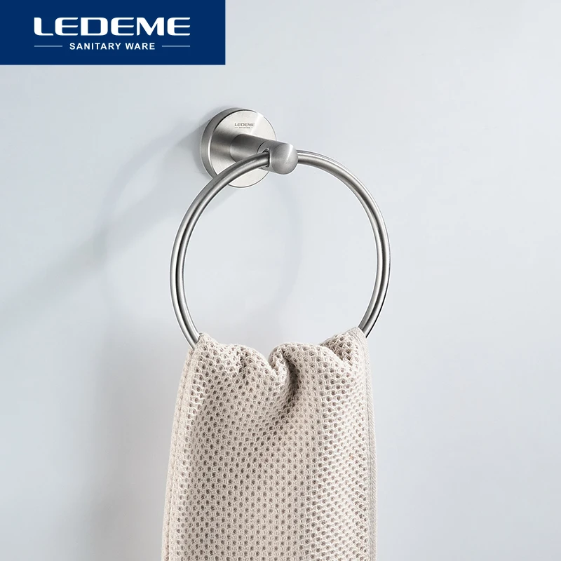 LEDEME Bathroom Towel Rings Stainless Steel Bathroom Accessories L71704