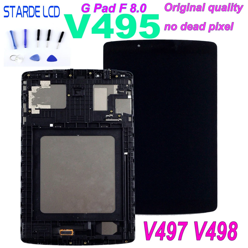 Lcd Per Lg G Pad F 8.0 V495 V497 V498 Display Lcd Touch Screen Digitizer Assembly Con Cornice Ld080Wx2(Sm)(C1) Con Strumenti