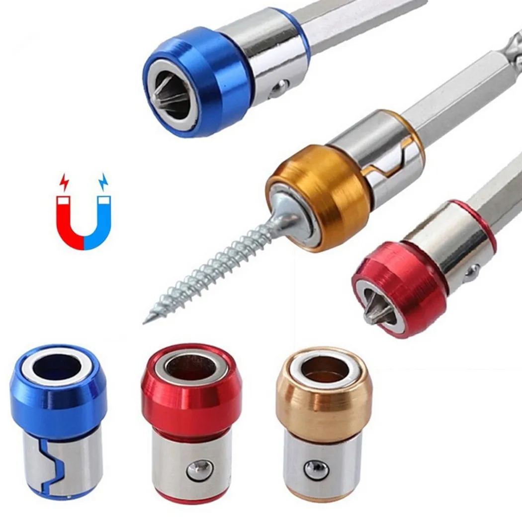 Universal Magnetische Ring 1/4 "Metall Schraubendreher Bit Magnetische Ring Für 6,35mm Schaft Anti-Korrosion Bohrer Magnet leistungsstarke Ring – Detail 11