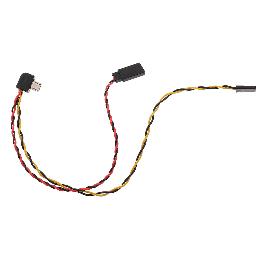 Micro USB to Video Output 5V Power DC(BEC) input Wire Cable Plug for Gopro 3