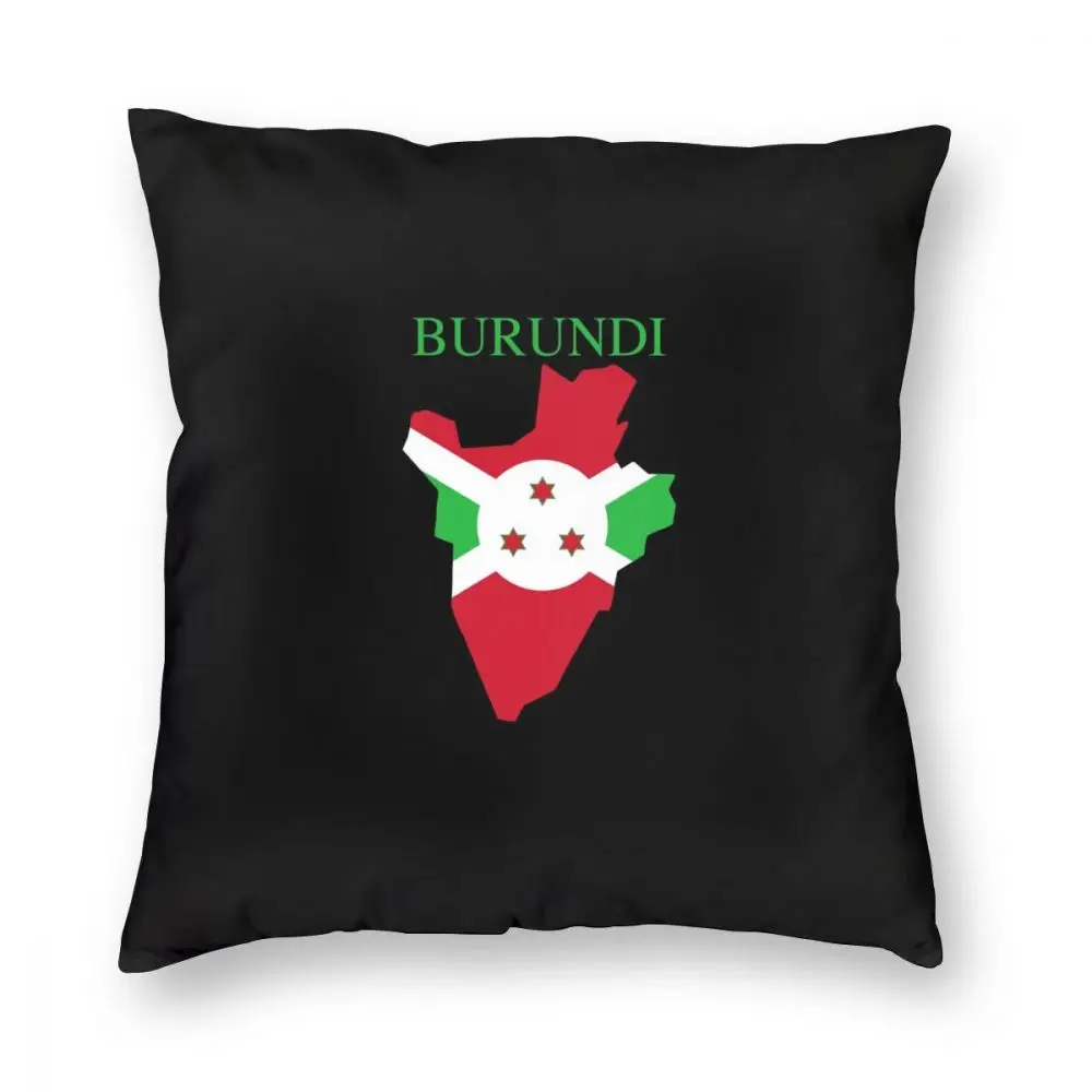 

Burundi Map Flag Square Pillow Case Polyester Throw Pillow Custom Pillowcover Home Decor