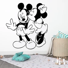 Cartoon Disney Mickey Minnie Mouse Kissing Wall Stickers For Home Decor Kids Room Vinyl Wall Decals Mural Art Decoration Cartoon Disney Mickey Minnie Mouse Kissing Wall Stickers For Home Decor Kids Room Vinyl Wall Decals Mural Art Decoration