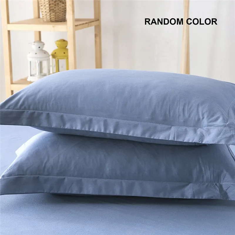 Modern Design Solid Color Pillow Case Full Cotton Bed Pillowcase 48cmx74cm Pillow Cover Super Soft Pillowcase Cover