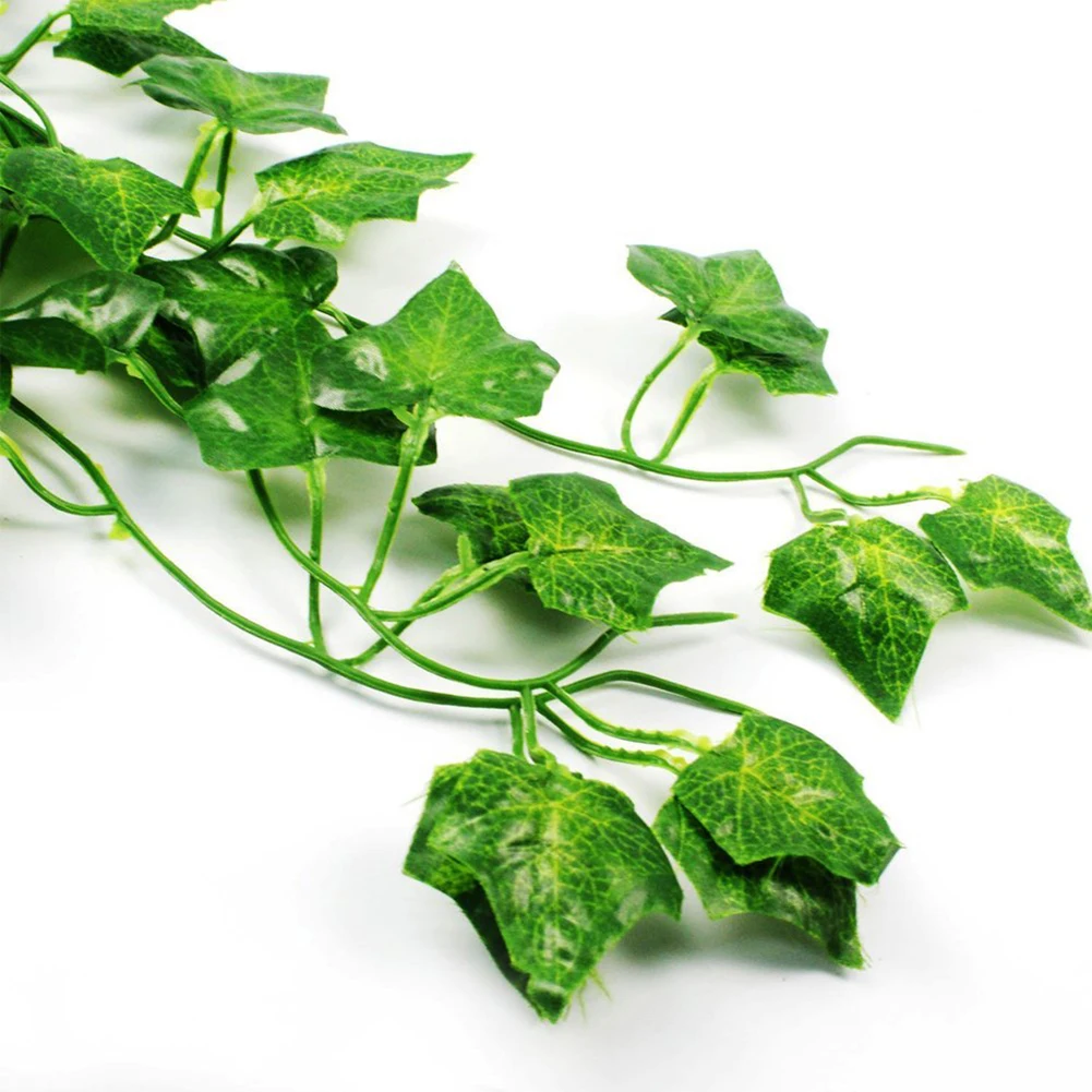 12/24Pcs Hanging Artificial Ivy Leaves Rattan Garland Vine Plant Romantic Wedding Party pipe Creeper leaf cane Decor