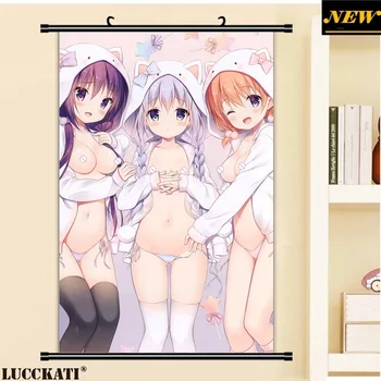 

Gochiusa Gochuumon wa Usagi Desu ka Rabbit cameltoe breasts sexy loli nipples cartoon anime wall scroll canvas painting poster