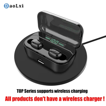 

DaoLxi TWS Bluetooth Headphones with Mic 8D Stereo Wireless Earphones with 3500mAh Power Bank IPX7 Wireless Charging Earbuds
