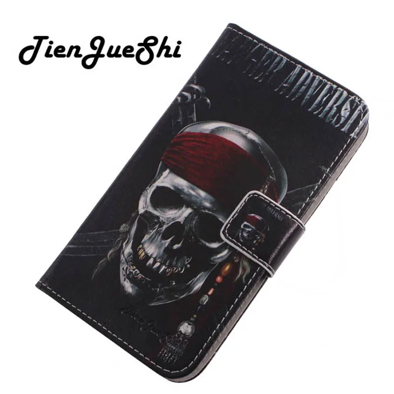 Skull TienJueShi модный красивый стильный защитный кожаный чехол для телефона Doogee N20 Y9 Plus чехол закрытый Etui кожа - Цвет: Skull