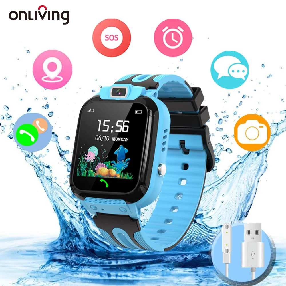 

Children's Smart Watch 2020 Phone Watch Voice Chat SOS Waterproof IP67 LBS Positioning Function Boys Girls Children's Gifts
