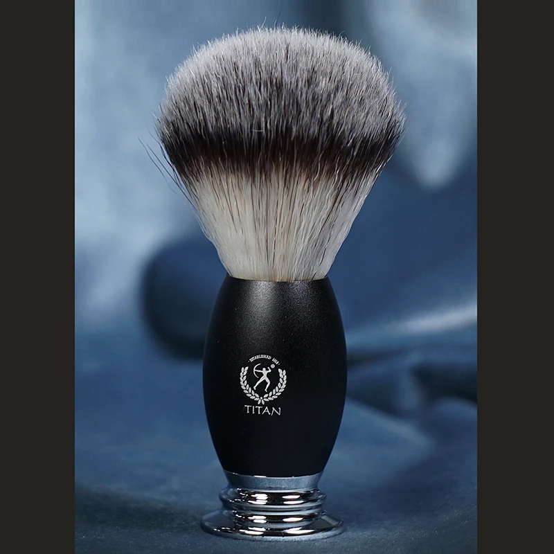 Titan shaving hair barber brush badger beard kit brushes  natural wood handle silvertip  gift 6