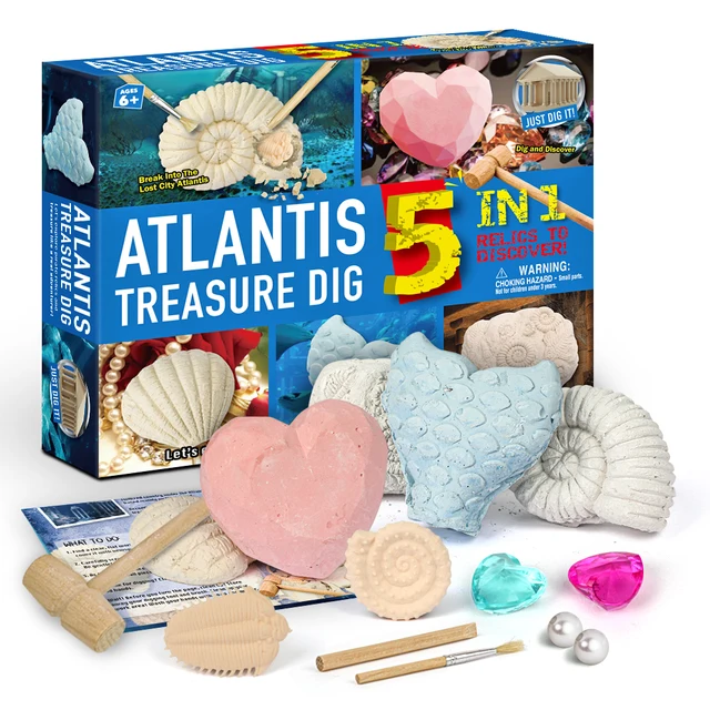 Baby Kids Gemstone Kit Archaeological Excavation Kit Science Toys For Boys Girls Children Dig Stone Gem 8 IN 1 DIY Creative Gift D3137