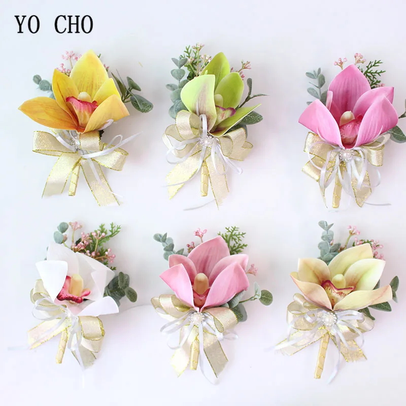 Свадебный корсаж булавка цветок бутоньерка Calla белый розовый Жених Бутоньерка