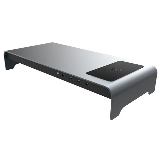 Laptop Monitor Stand Riser with Wireless Charger and USB Hub